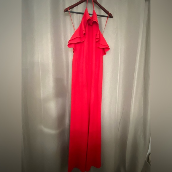 Intermix Red Halter Jumpsuit - Picture 2 of 7